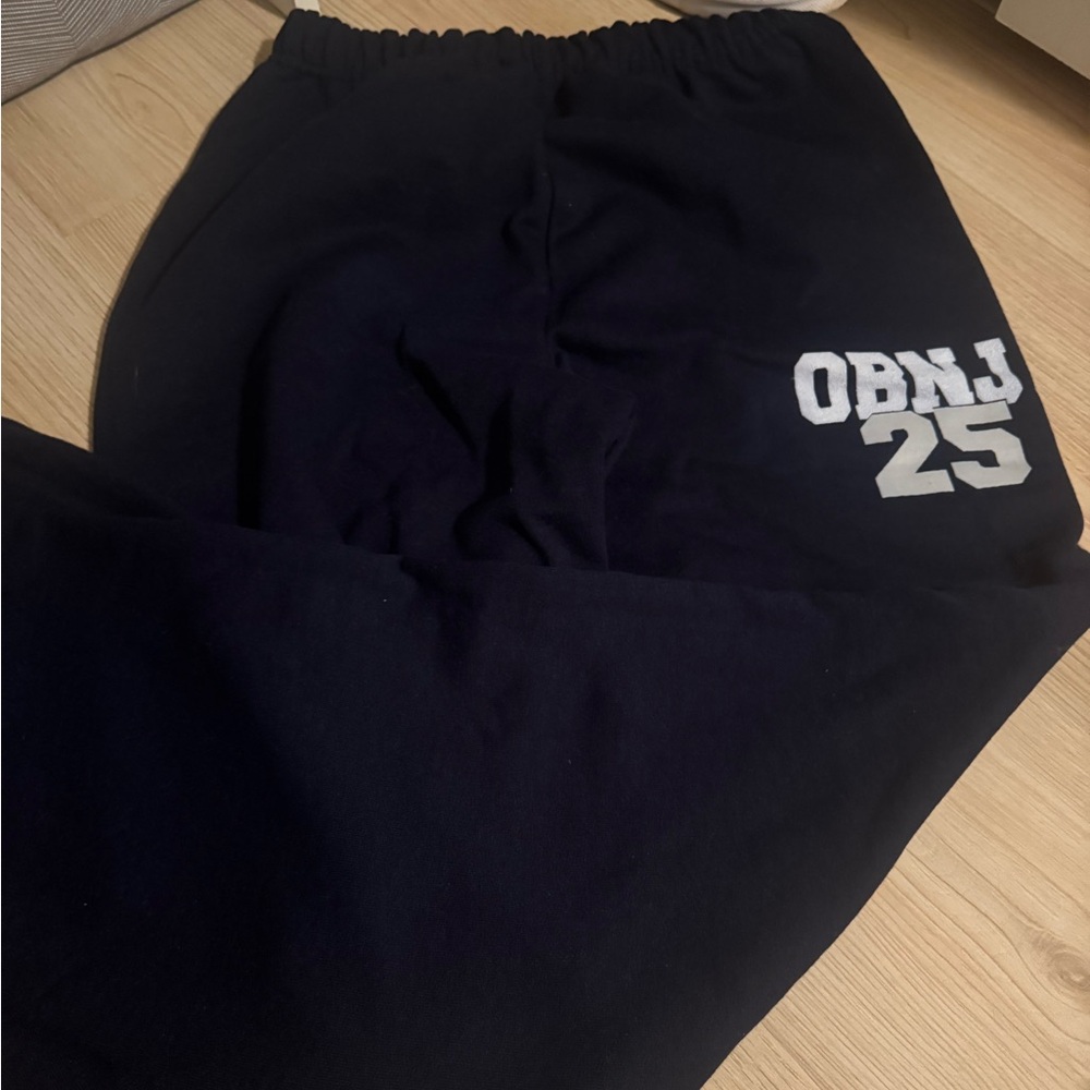 Black Sweatpants with White Print